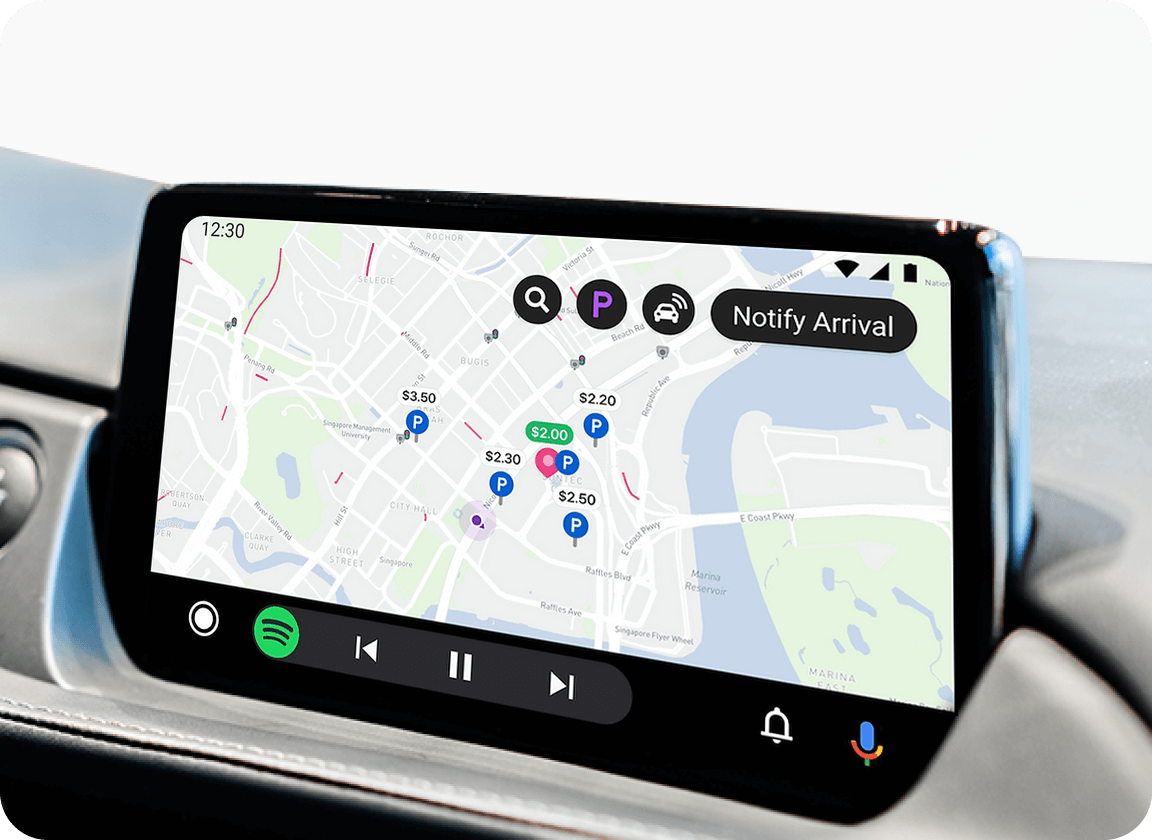 connect map to built-in car display