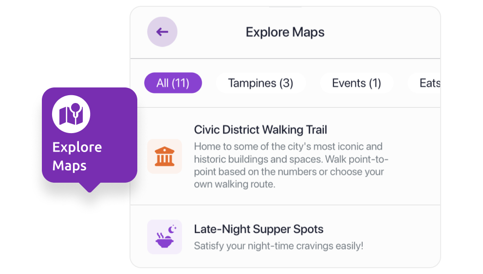 Explore maps for local spots